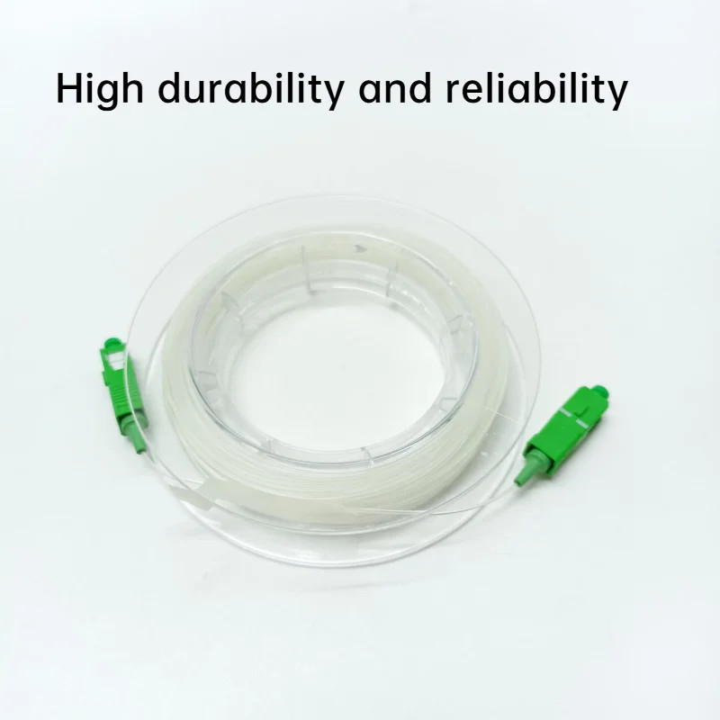 SC APC Indoor Transparent Fiber Optic Cable G657A2 Invisible Singlemode Simplex