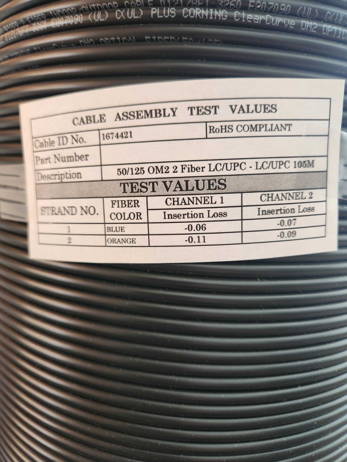 Indoor/Outdoor LC-LC 2-Strand Fiber Optic Cable Singlemode, 105 Meters