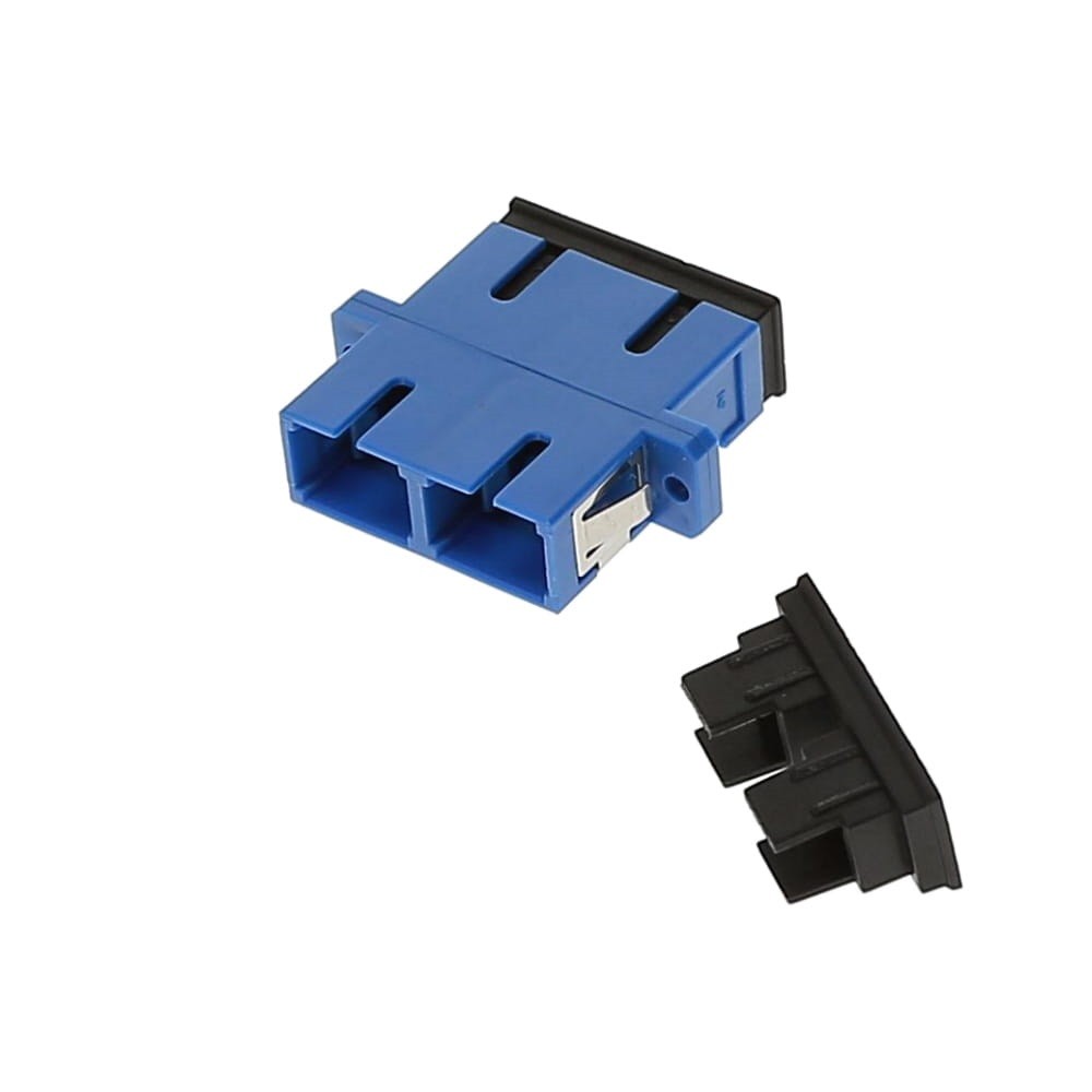 20 Pack of SC/UPC Singlemode Duplex Fiber Optic Coupler with Flange, Blue