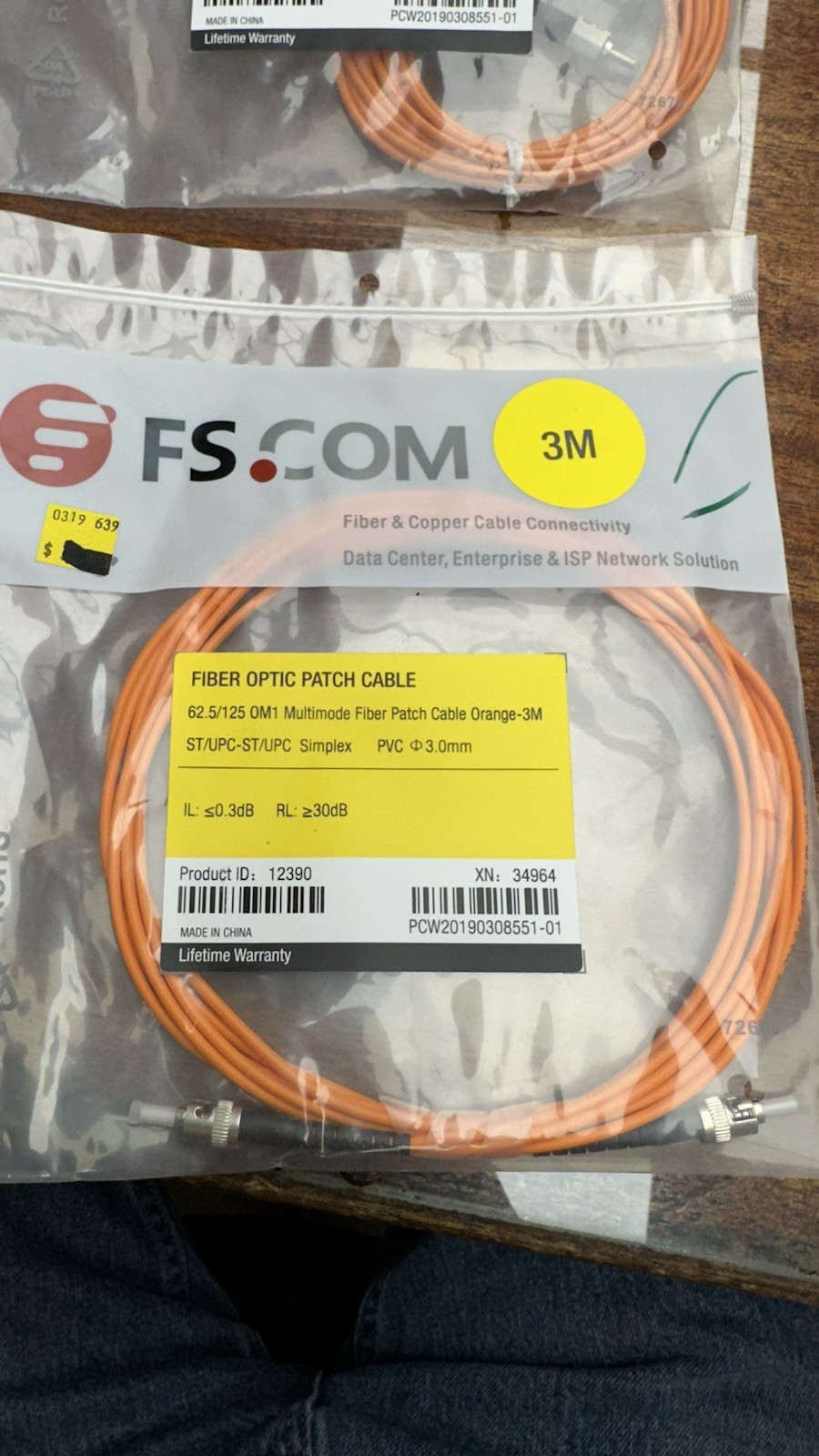 FS.com 12390 Multi mode Fiber Patch Cable