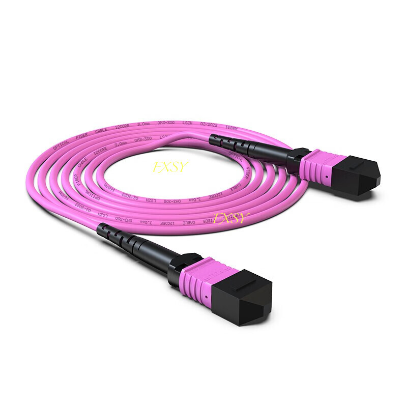 1-10M MPO Female to MPO Female OM4 Fiber Optic Patch Cord 12 Core Type B MTP lot