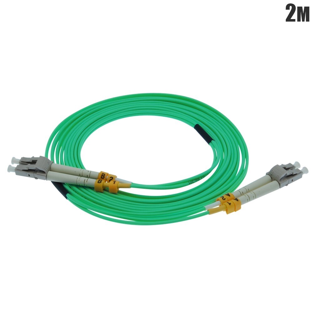 2M 6FT LC to LC OM3 10Gbps Duplex 50/125 Multi Mode Fiber Optic Optical Cable