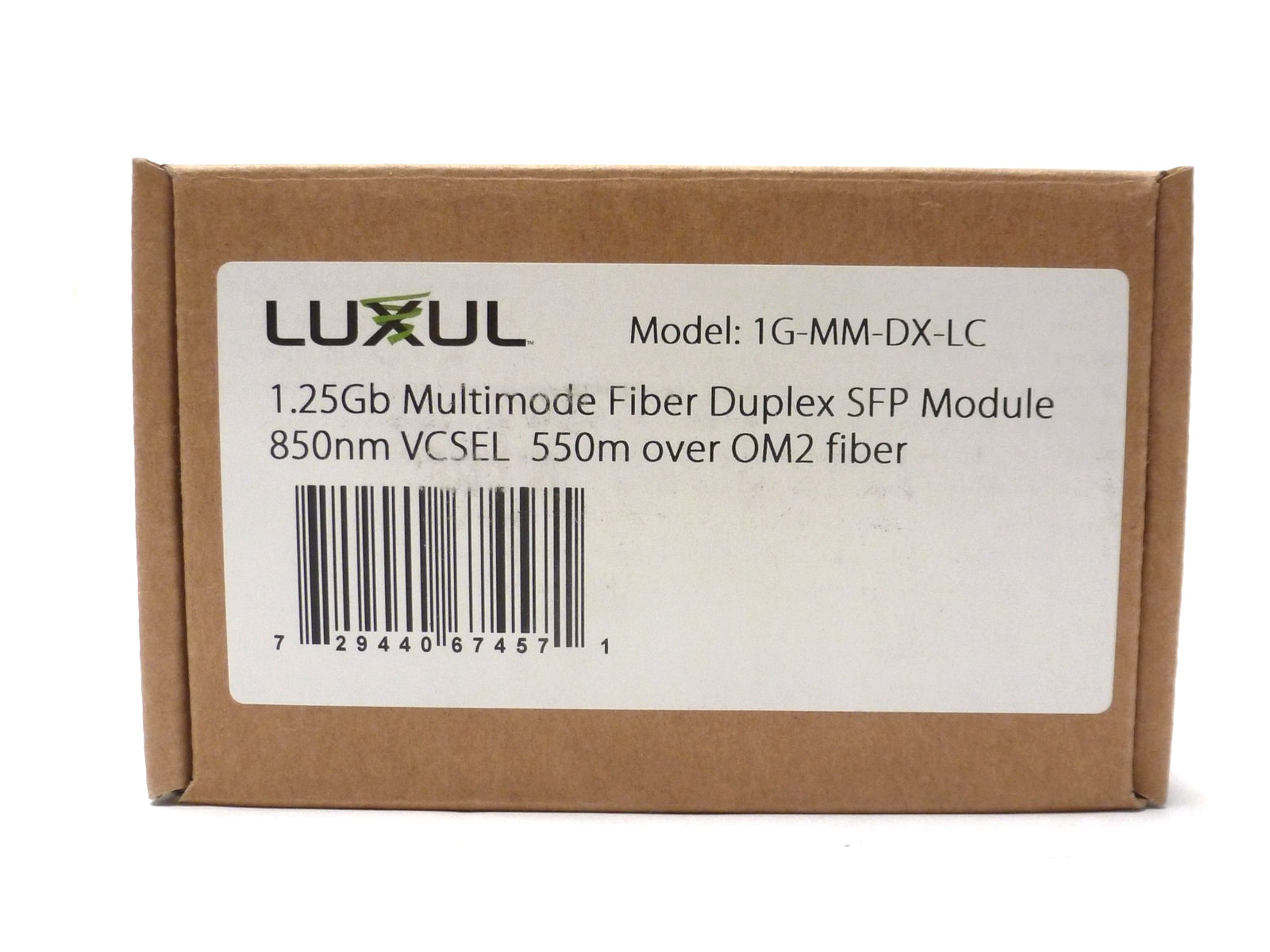 Luxul 1G-MM-DX-LC 1Gb SFP Multimode Duplex LC 850nm 550M OM2 New