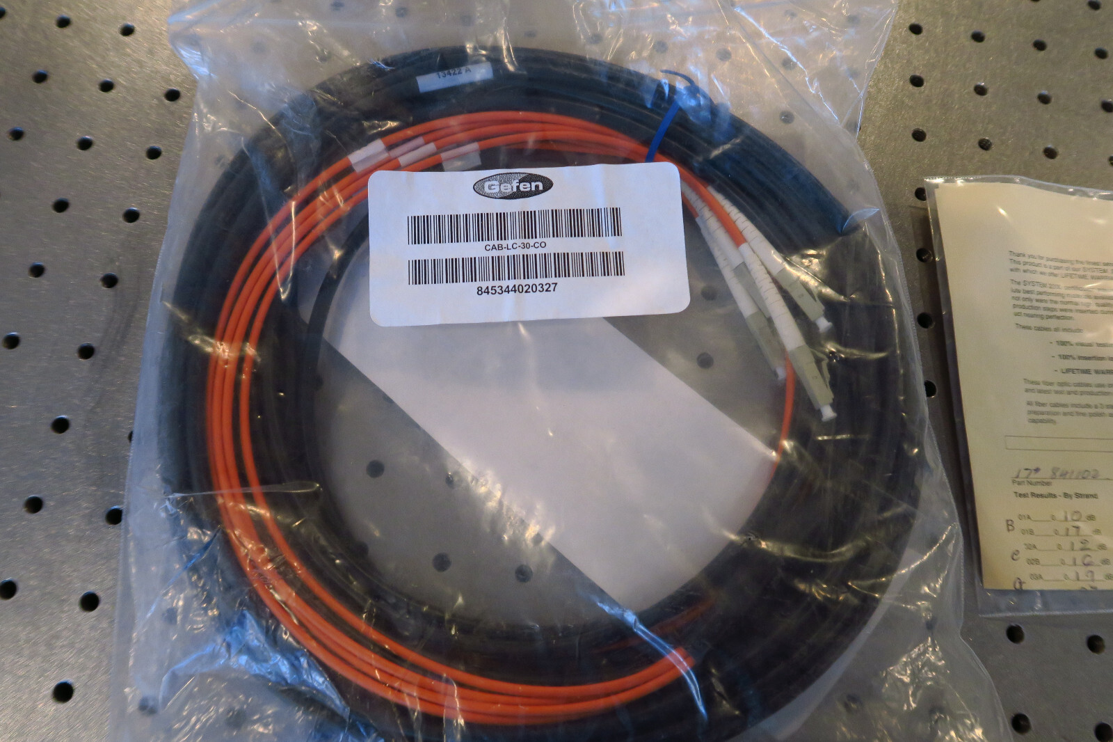 10M 30FT Armored Multi-Mode LC-LC 4 Strand Fiber Optic Cable Gefen CAB-LC-30 NEW
