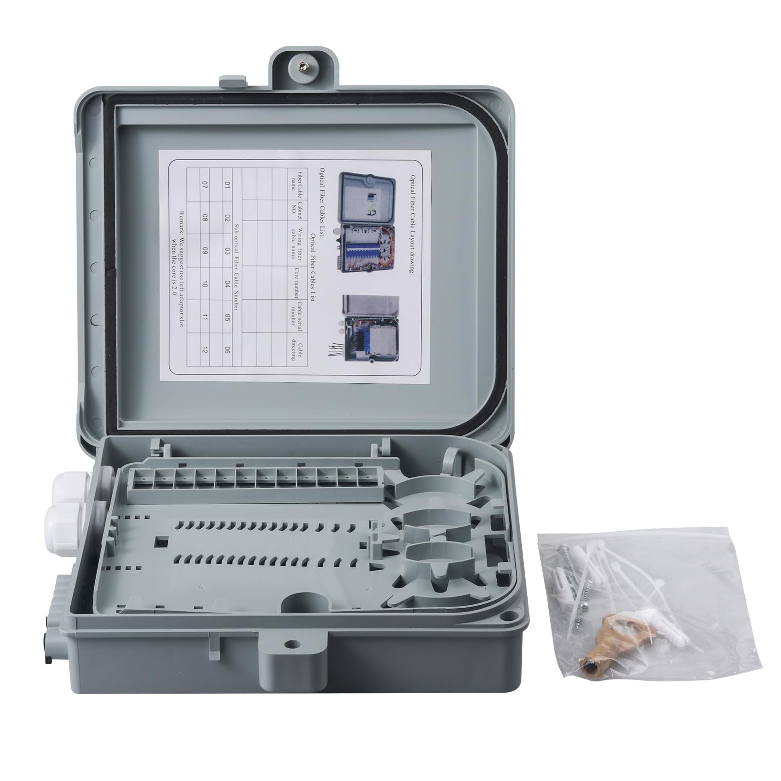 – 12 Core Fiber Optical Terminal Box Fiber Optic Distribution Enclosure FTTH …