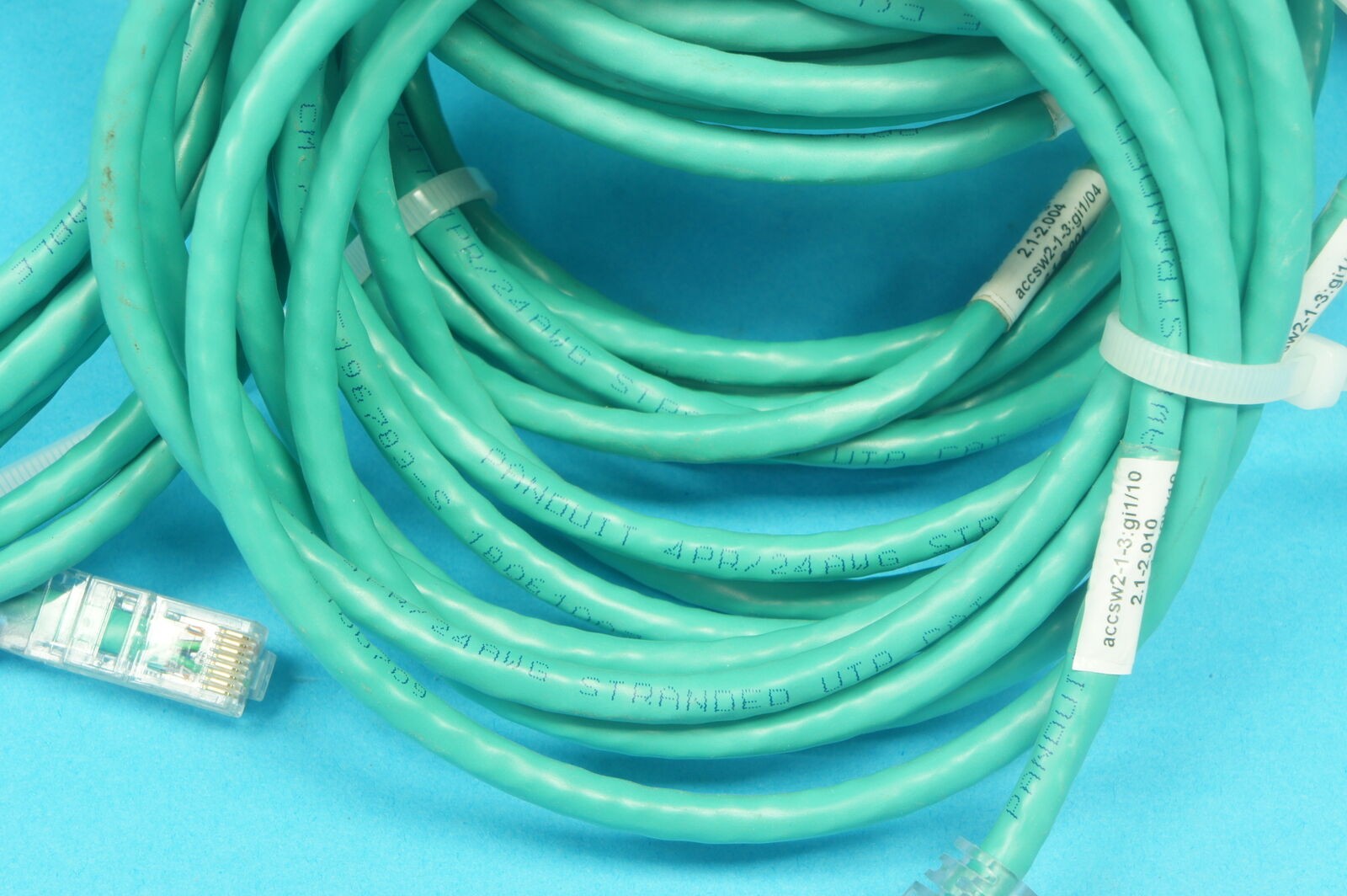 Panduit Pan-Net UTPSP3MGRY green 3 meter UTP CAT6 patch cord (lot of 32 pieces)
