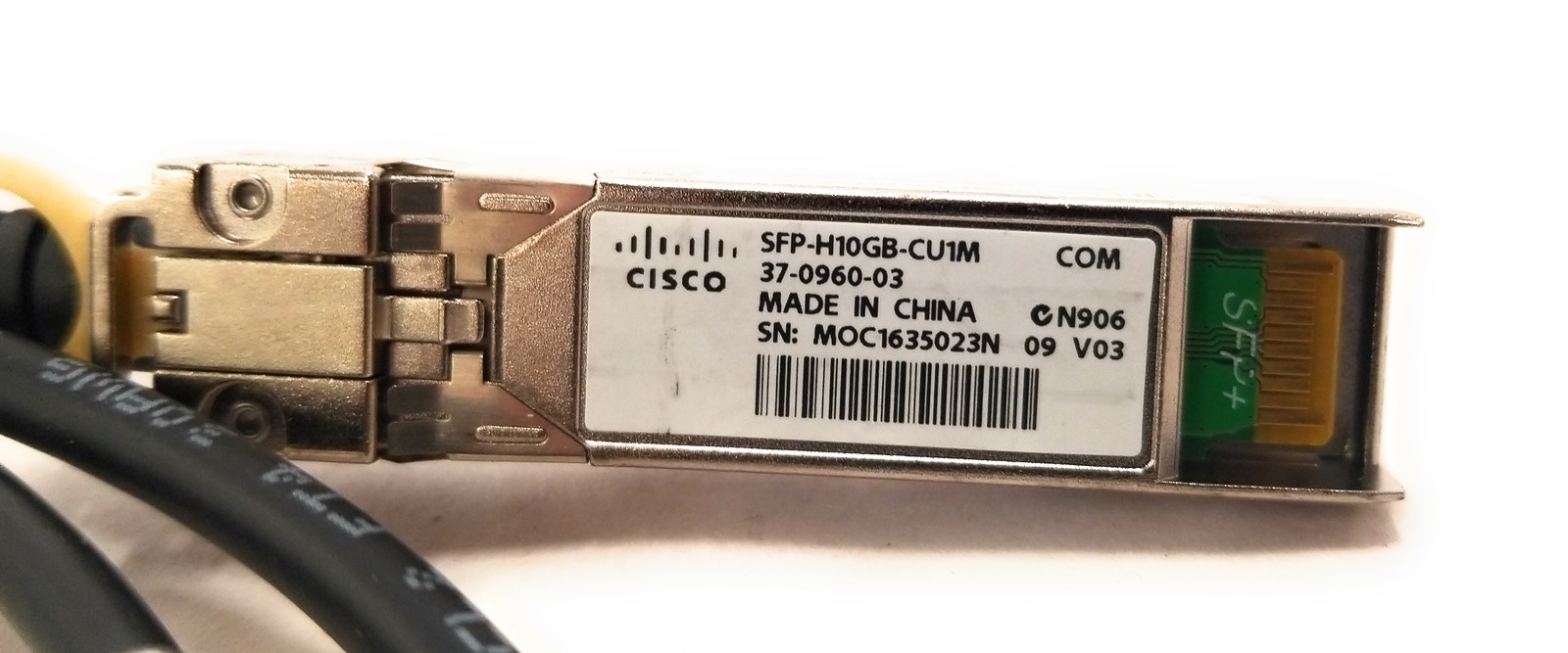 Lot of 10 Cisco SFP-H10GB-CU1M 10G Passive Direct Attached Cables 1M 37-0960-03