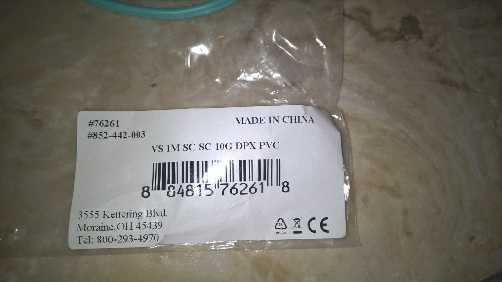 QTY AVAILABLE NEW 1m 3ft SC-SC Duplex Multimode 10GB Fiber Patch Cable Aqua SC
