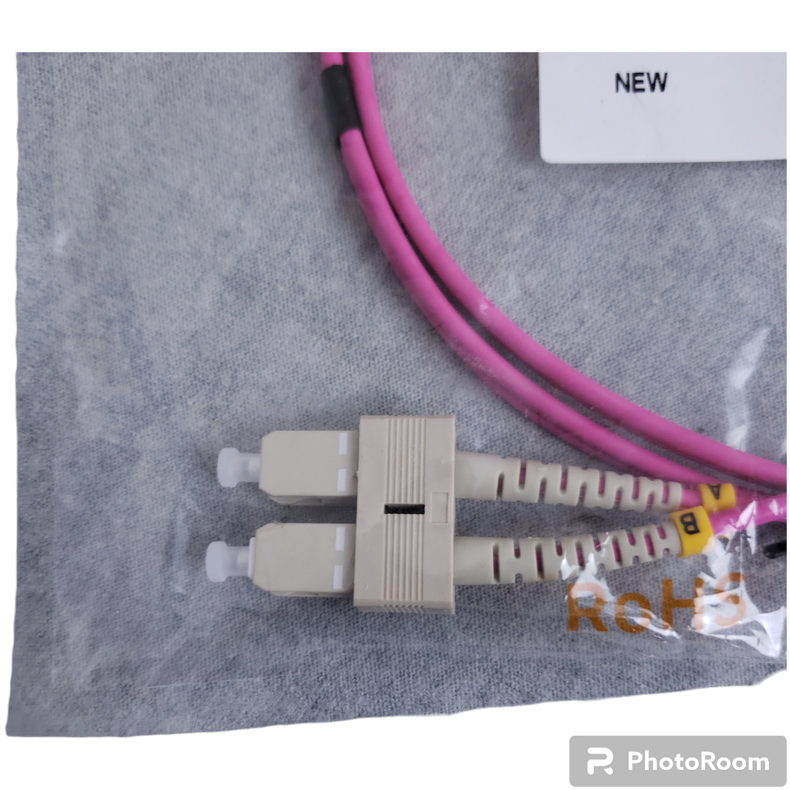 Splentip Fiber Optic Cable OM4-DX-LSZH 3.0mm 1M Duplex Magenta Pink Patch Cord