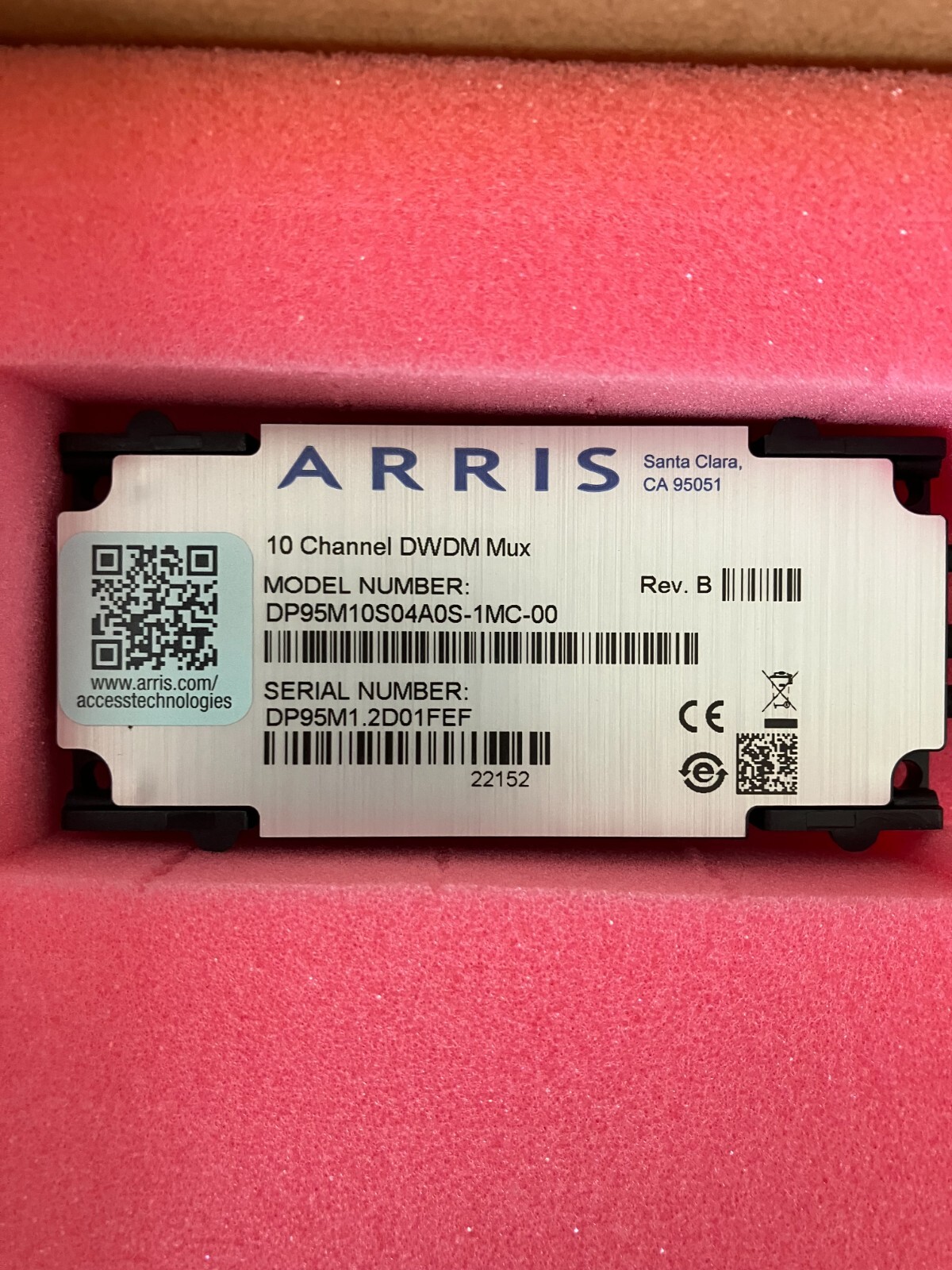 Arris DP95M10S04AOS-1MC-00 Fiber Optic Cassette COMMUNICATION EQ11