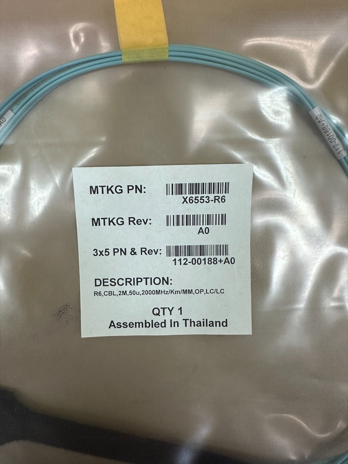 AFL NetApp X6553-R6 CBL 2M 50u LC/LC OP Fibre Optical Cable 112-00188+A0