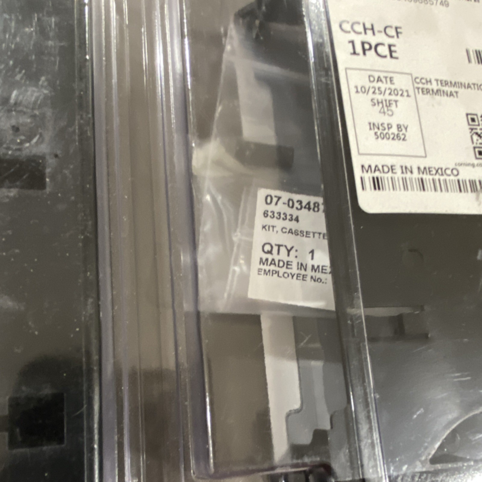 Corning CCH-CF Fiber Optic Pigtail Cassette Kit 200 cm (79 in) Black