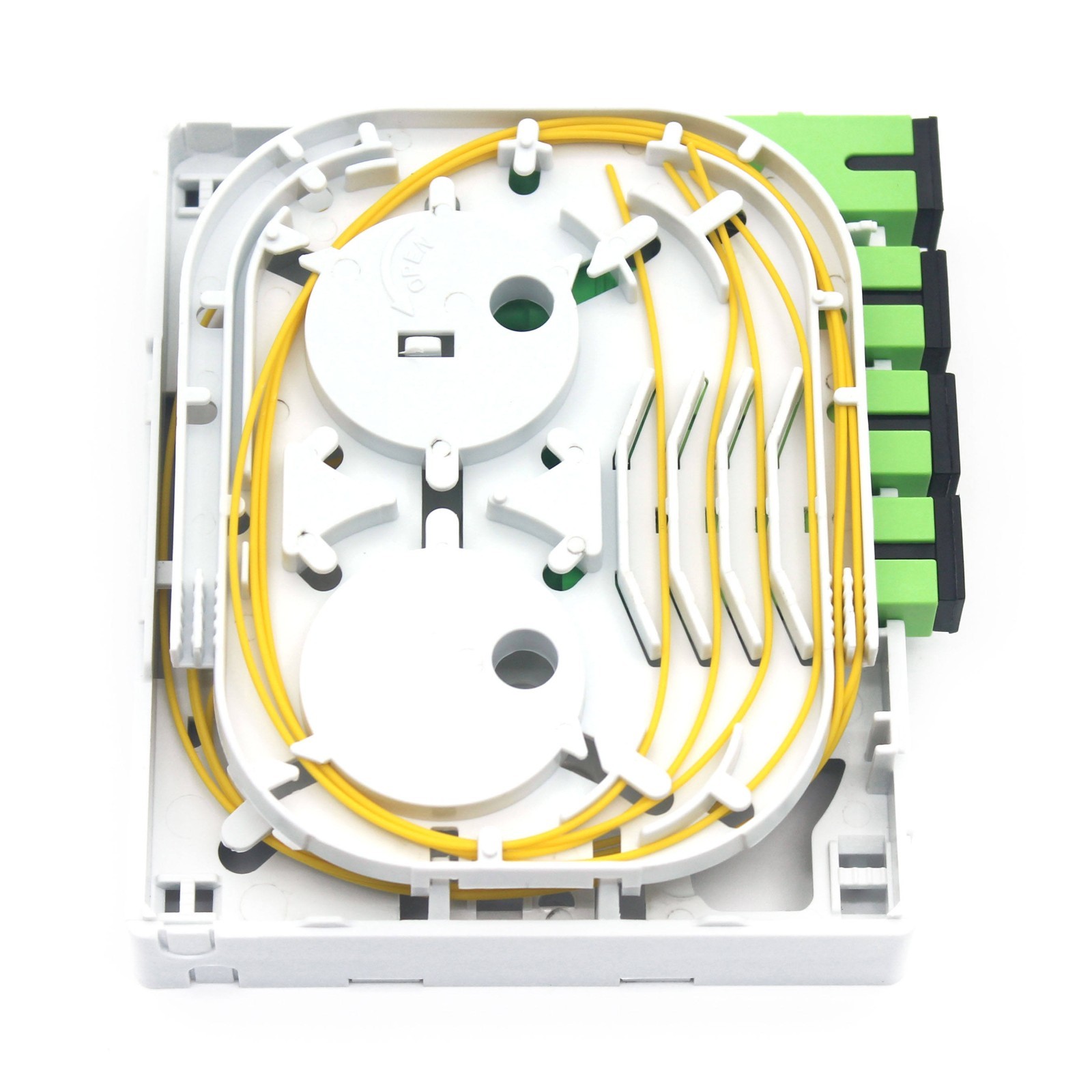10pcs Indoor Wall Mounted 4 Ports End User Termination Box SC Adapter Pigtails