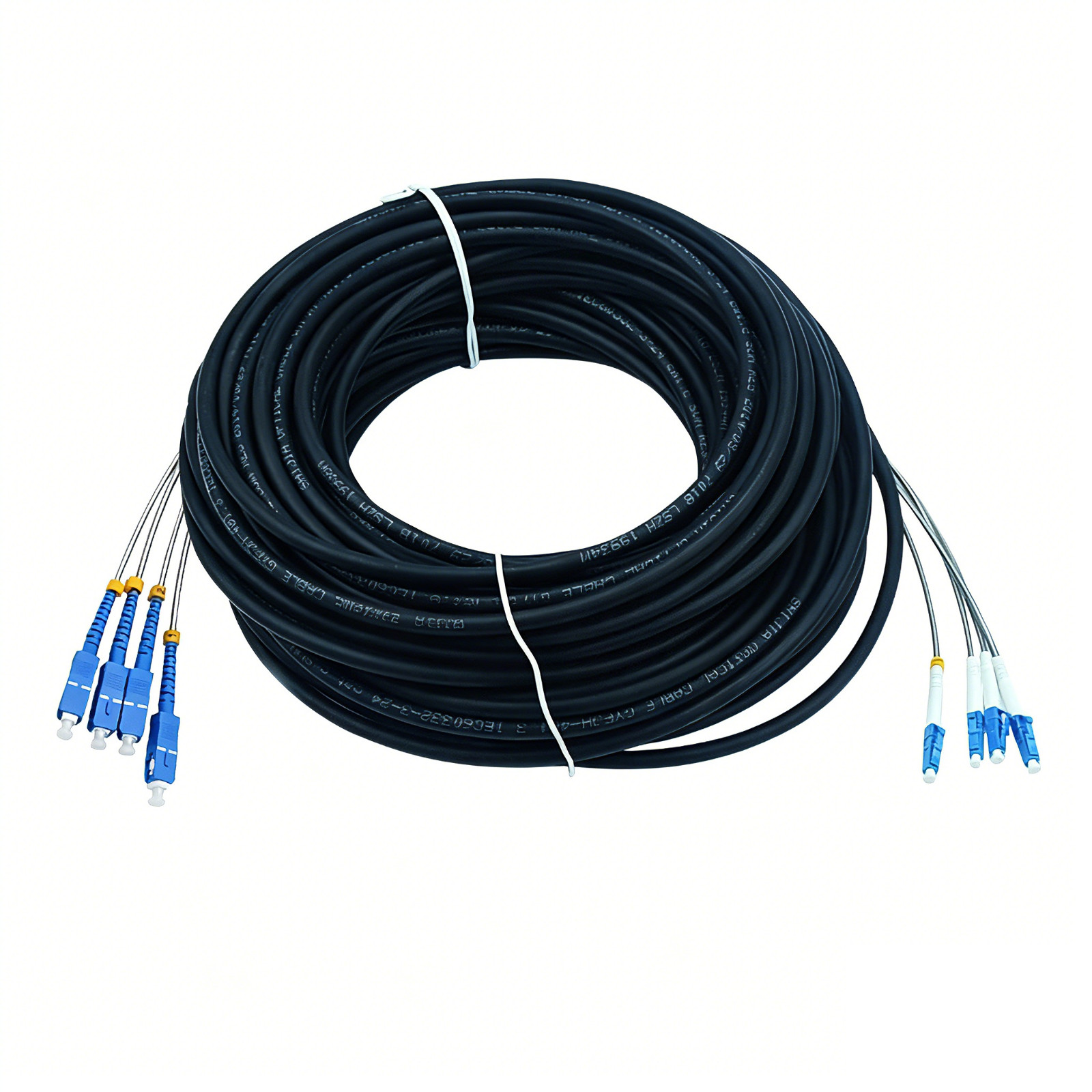 30M LC SC FC ST 4Core SingleMode 9/125 Outdoor Fiber Optic Patch Cord FTTH Cable
