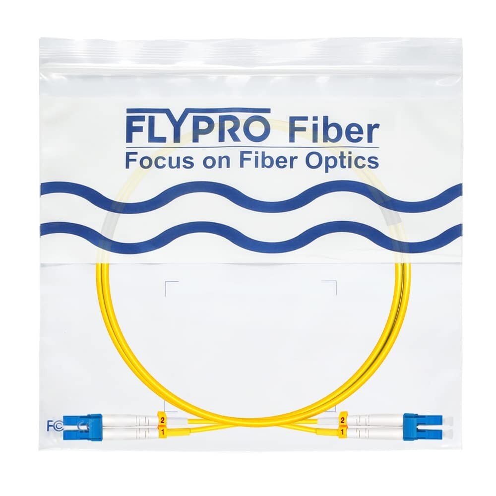 Flypro OS2 LC-LC SM DX 2.0mm LSZH G652D 2M Fiber Optic Patch Cables, 1-20 Lot