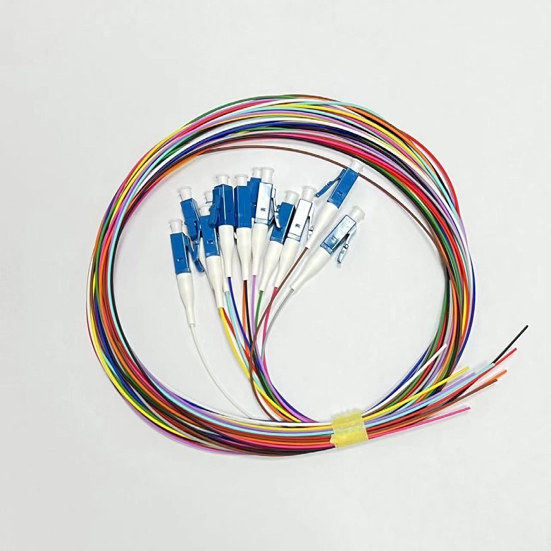 1M 12F SC LC FC ST UPC SingleMode Bunch Fiber Optic Pigtail for FTTH Data Center
