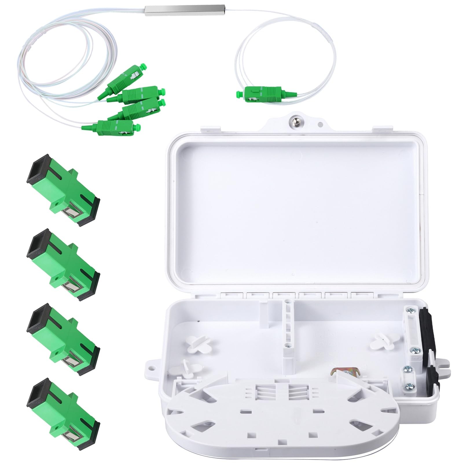 4 Core FTTH Fiber Distribution Box Optical Terminal Enclosure Splitter Network
