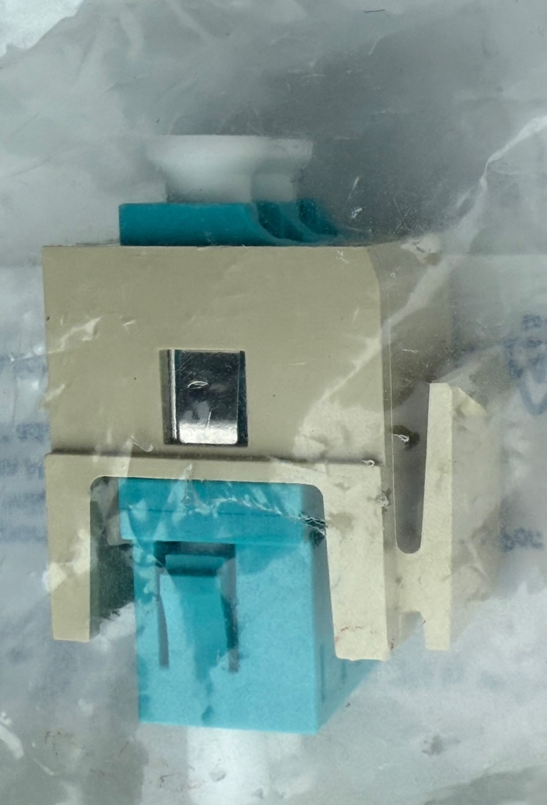41085-LLI Leviton QuickPort Duplex W/DPLX-LC Adapter, AQUA MM, IVORY (Lot of 12)