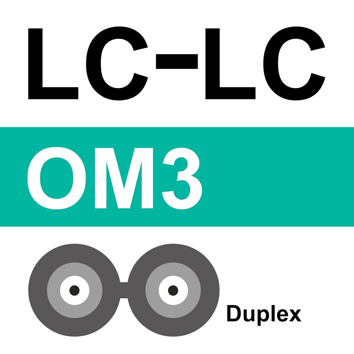 10Gtek LC to LC OM3 10Gb/Gigabit Duplex 50m Multi-Mode Fiber Patch Cable Jumper