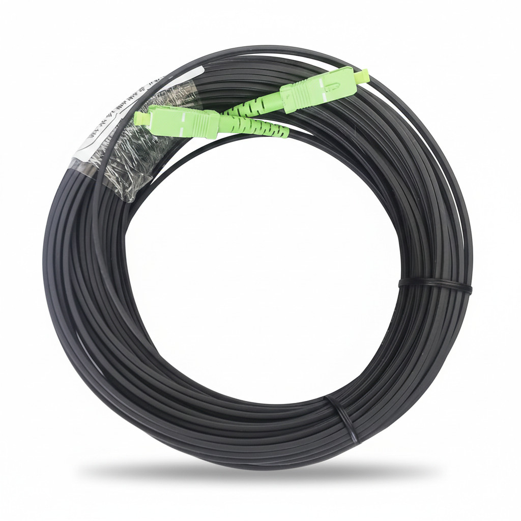 100ft Ruggedized Fiber Optic Drop Cable SC/APC to SC/APC – SMF – HWMirco-2SCAPC