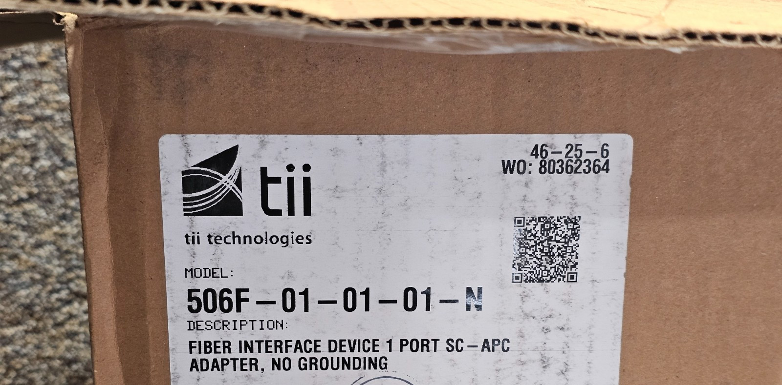 Tii 506F-01-01-01-N Fiber Optics Enclosure Compact Slack Storage