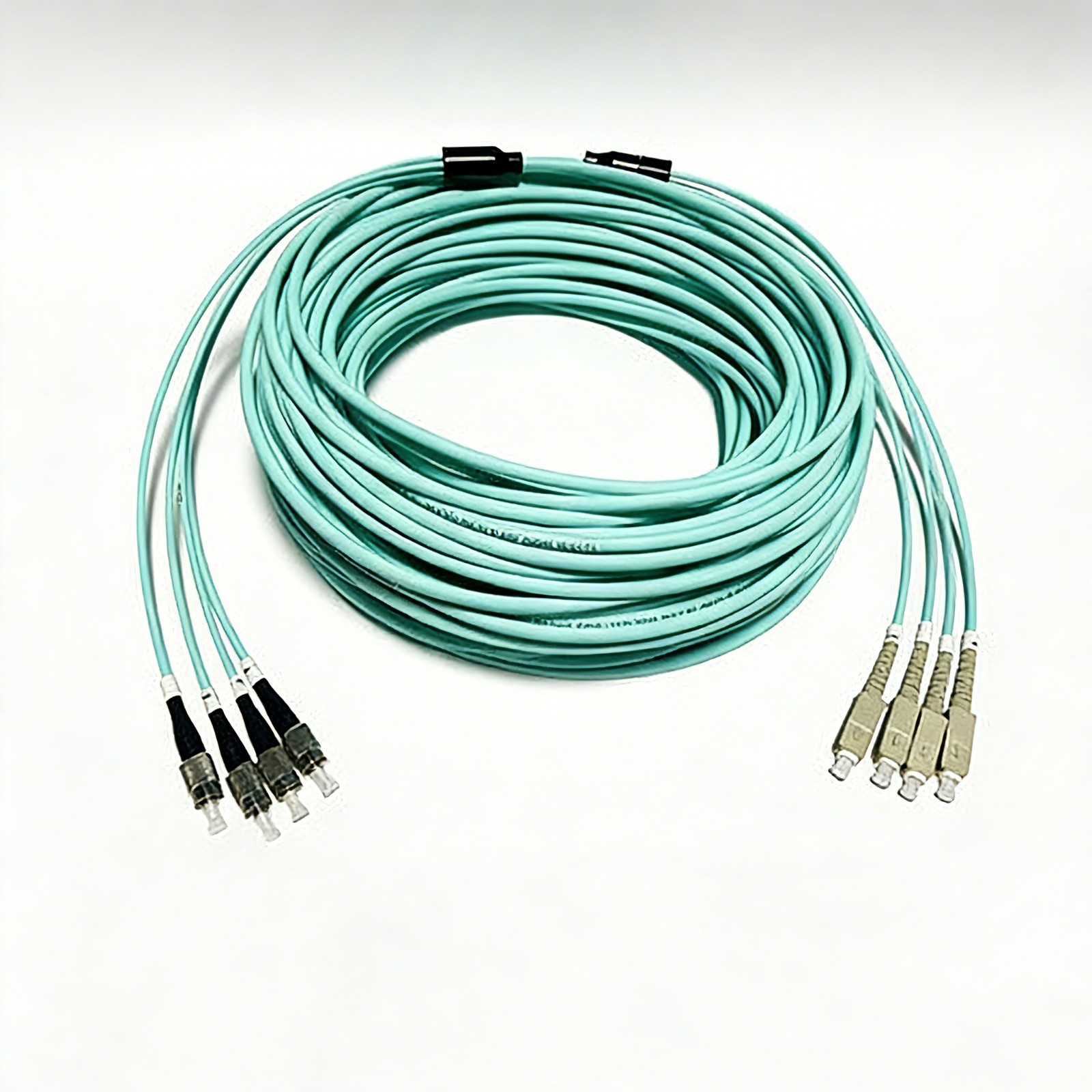 20M OM3 10GB Multimode Armored Fiber Patch Cord 4 Strand SC FC LC ST UPC Jumper