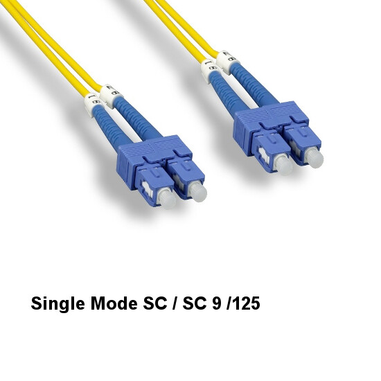 KNTK 3ft SC/SC Single-Mode Fiber Cable 9/125 Duplex UPC/UPC Ethernet OFNR Data