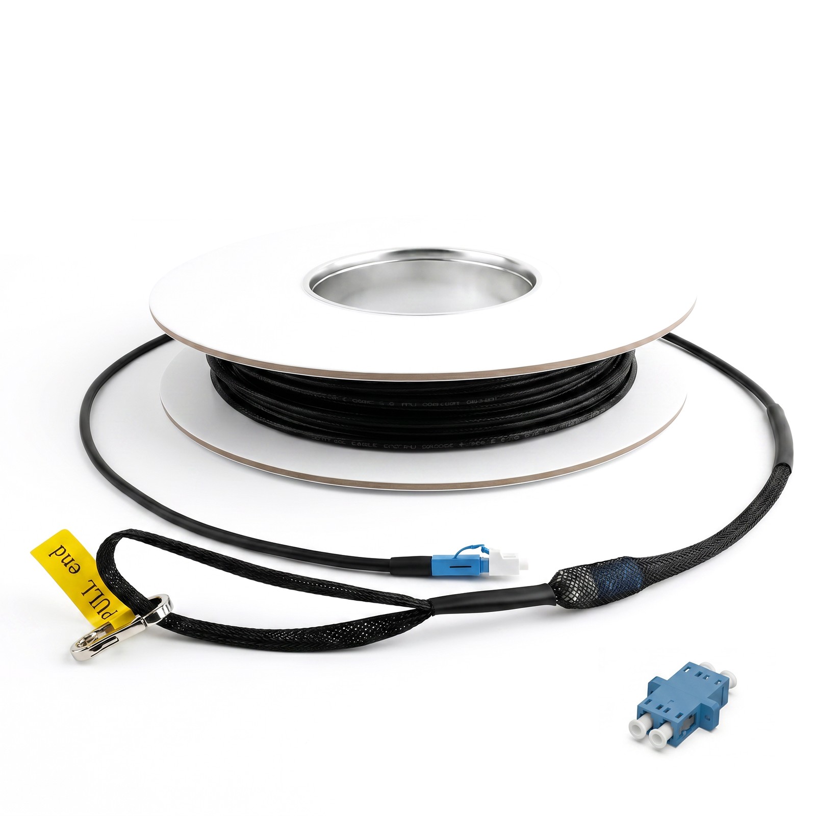 OS2 Duplex Single Mode 2 LC to 2 LC Outdoor Armored Fiber Cable, TPU 30M-150M