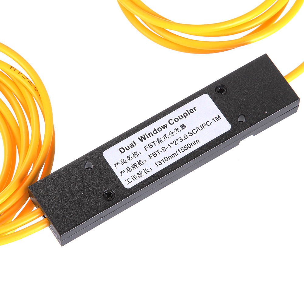 1M Dual Window Coupler SC Optic FBT Fiber Pigtails Splitter cable 1310nm 1550nm