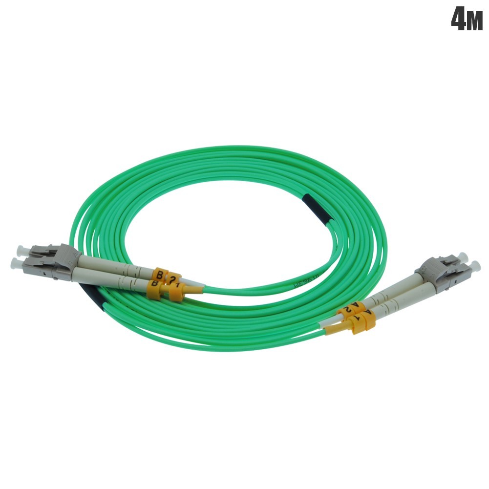 4m LC to LC OM3 10Gbps Duplex 50/125 Multi Mode Fiber Optic Optical Patch Cable