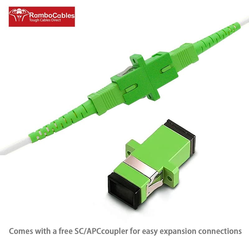 (100ft/30m) Fiber Optic Internet Cable SC/APC to SC/APC, Armored Fiber Patch …