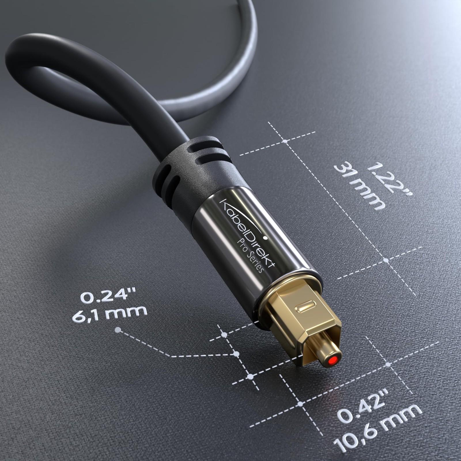 Optical Audio Cable â€“ 3ft â€“ Designed in Germany â€“ Digital Optical Audio…