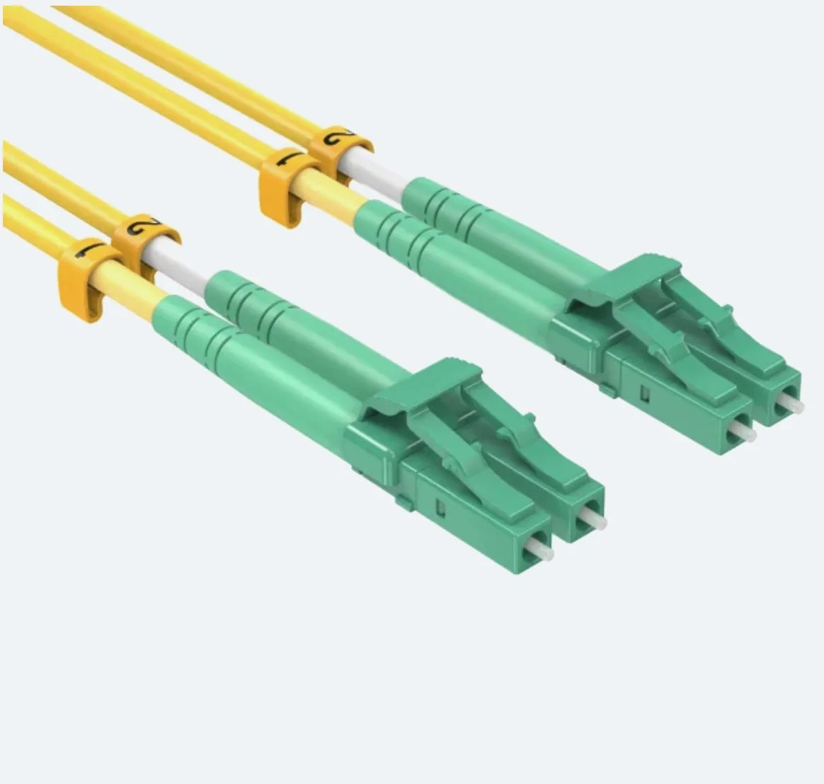 [2pcs] Duplex OS2 Single Mode LC APC to LC APC LSZH 2.0mm Fiber Optic Cable
