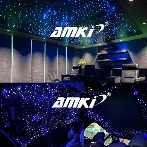 Fiber Optic Starlight Kit 16W 600pcs 9.8ft Sound Activated Bluetooth APP Car