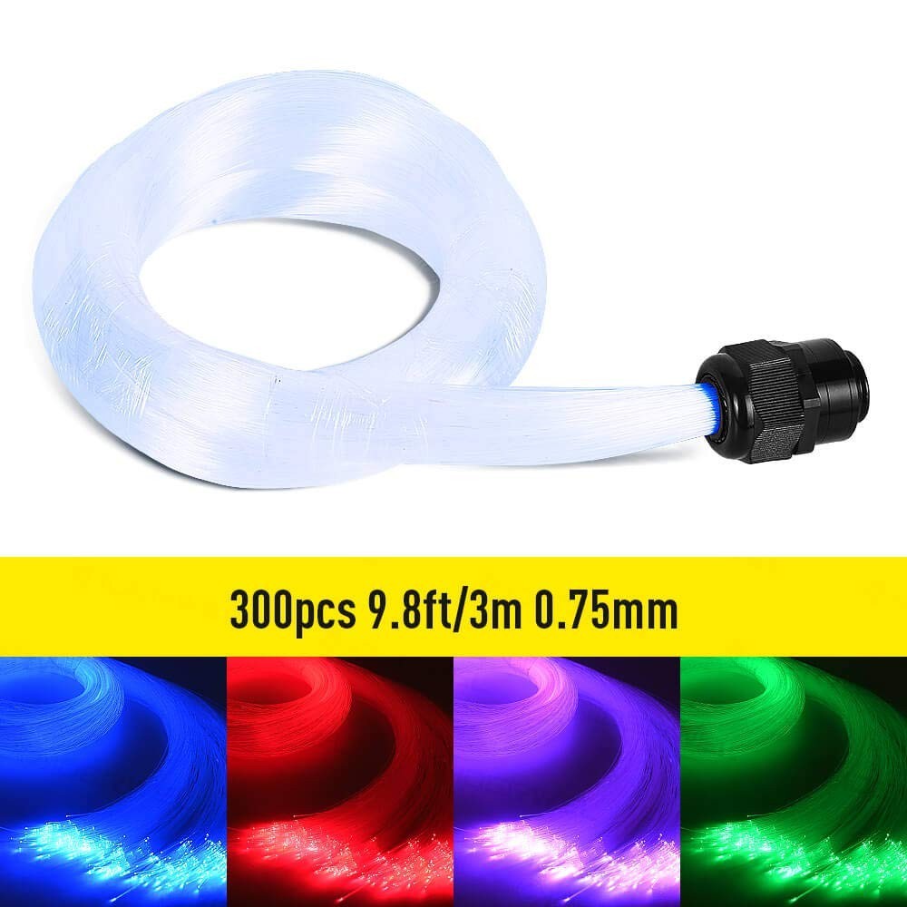 9.8ft Fiber Optic Cable 300pcs 0.03in Plastic End Glow for Star Ceiling Lights