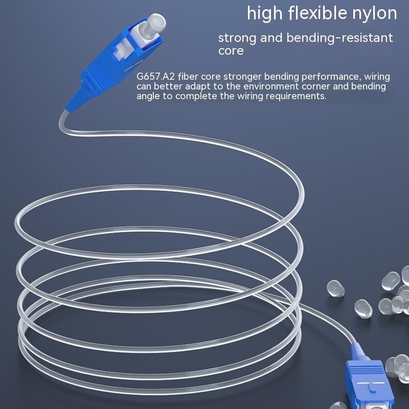 Invisible Transparent Fiber Optic Cable SC For FTTH FTTR ONU Indoor extension