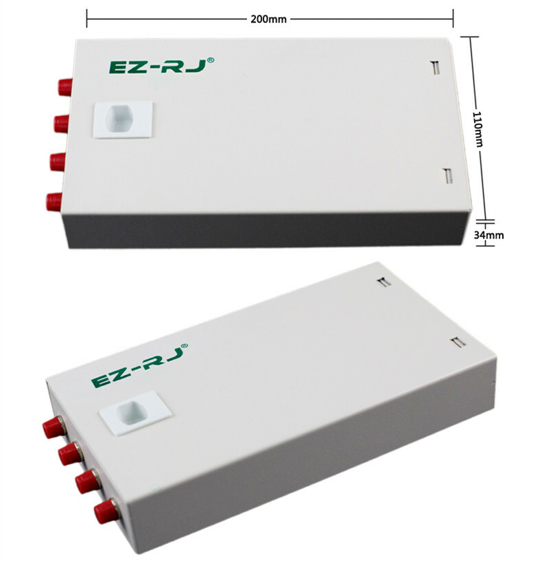 4-port FC fiber optic terminal box thickened 1.0MM full flange + pigtail