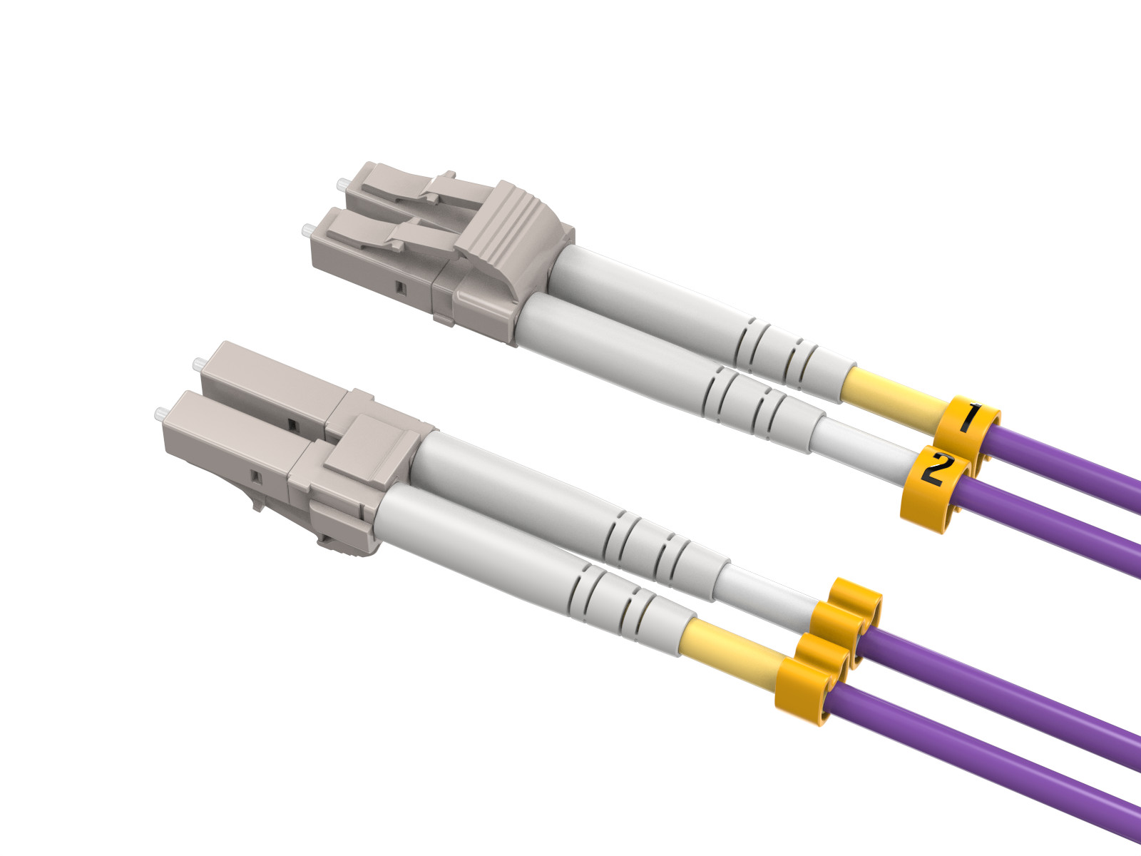 OM4 LC/LC Duplex 50/125 Multimode Fiber Optic Cable – 10/12/15/20/25/30/40/50m