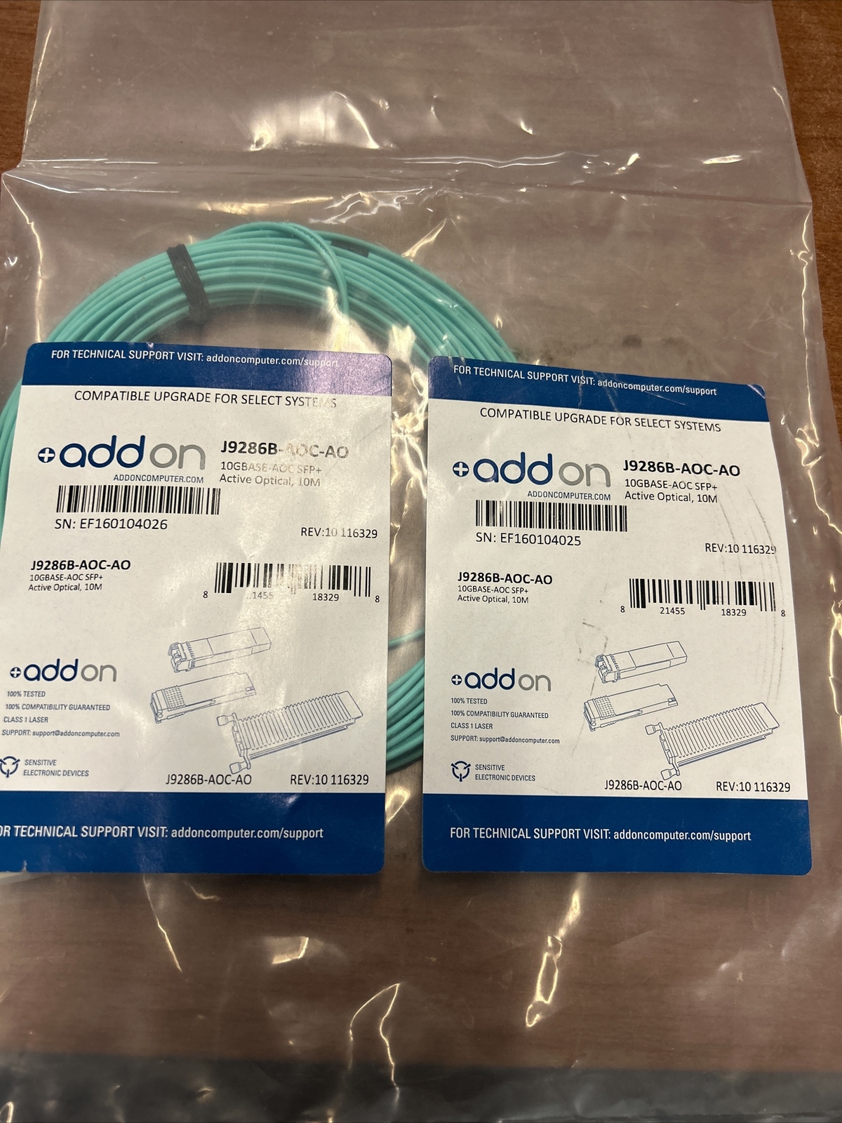 AddOn Fiber Optic Network Cable – 10gbase-aoc Ago+ Active Optical. 10 M