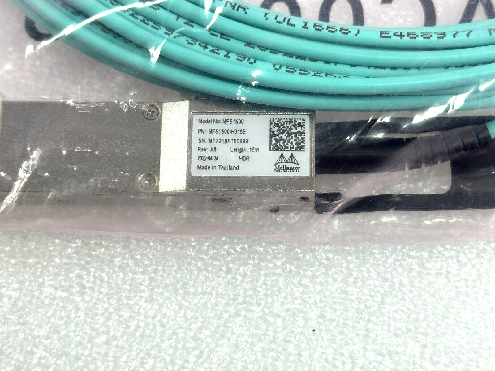 NEW SEALED Mellanox 15M InfiniBand HDR QSFP56 Optical Cable MFS1S00-H015E