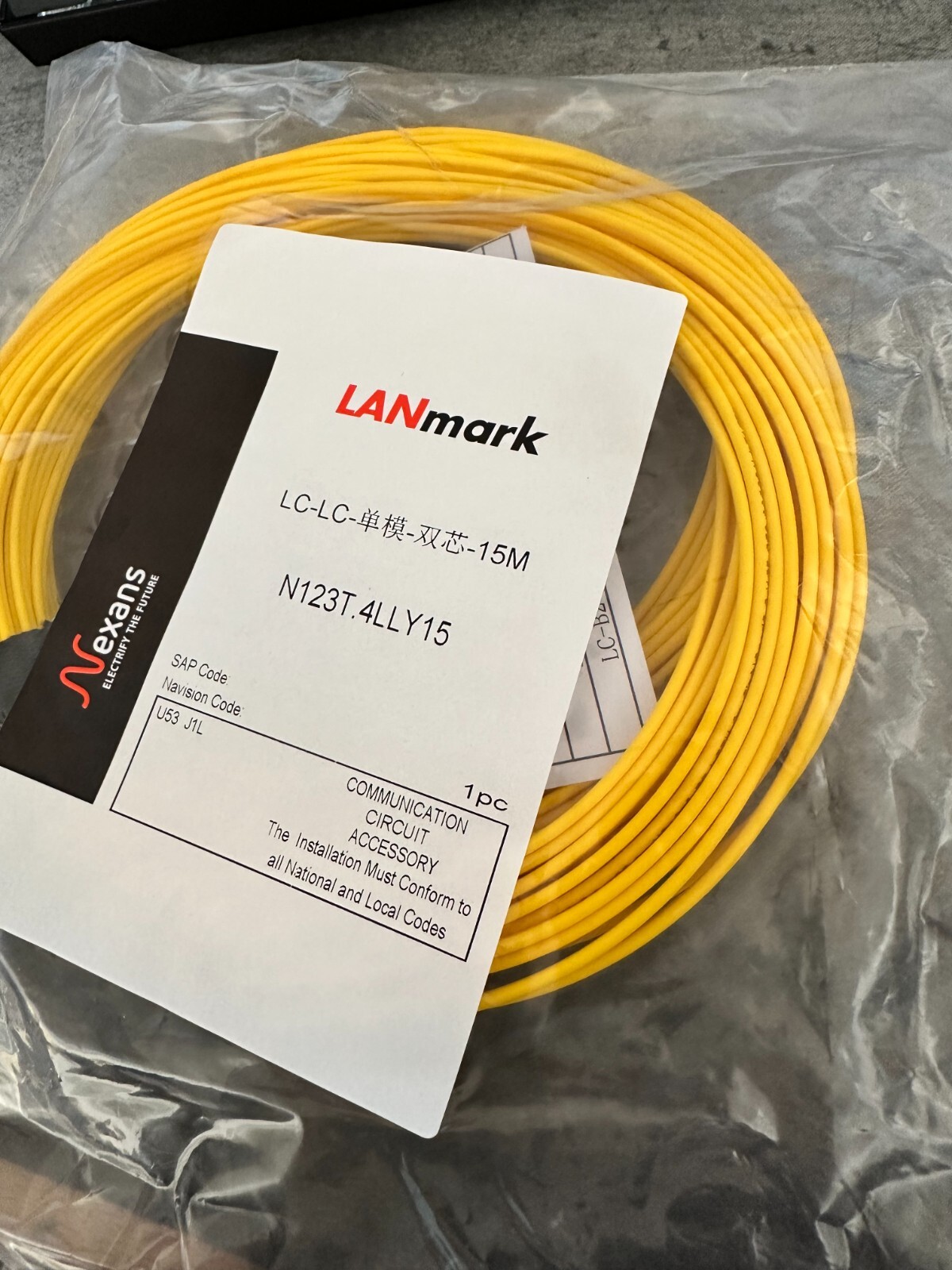 3-42m LC to LC Duplex Single Mode 9/125 Fiber Optic Optical Patch Cable