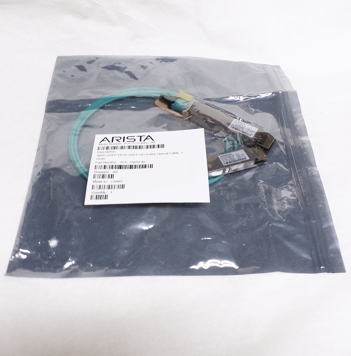New Sealed ARISTA AOC-D-D-400G-1M Active Optic Fiber Cable AOC-10059-40