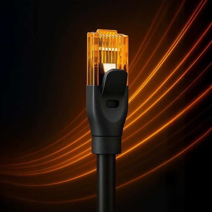 QOLTEC Patch Cable CAT6 25m for Computer, 2 x RJ-45 1Gbps, Gold Plated