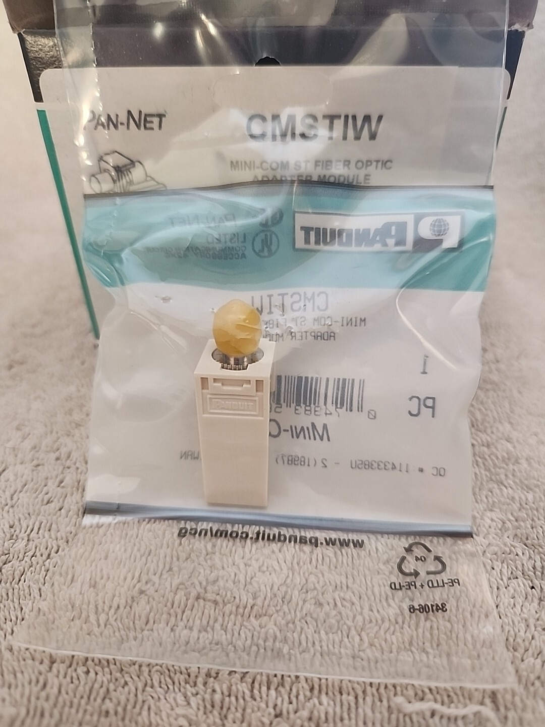 Pan-net CMSTIW Mini-Com ST Fiber Optic Adapter Module 10pc