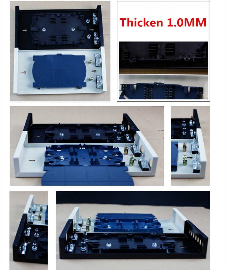 8-port LC fiber optic terminal box thickened 1.0MM full flange + pigtail box