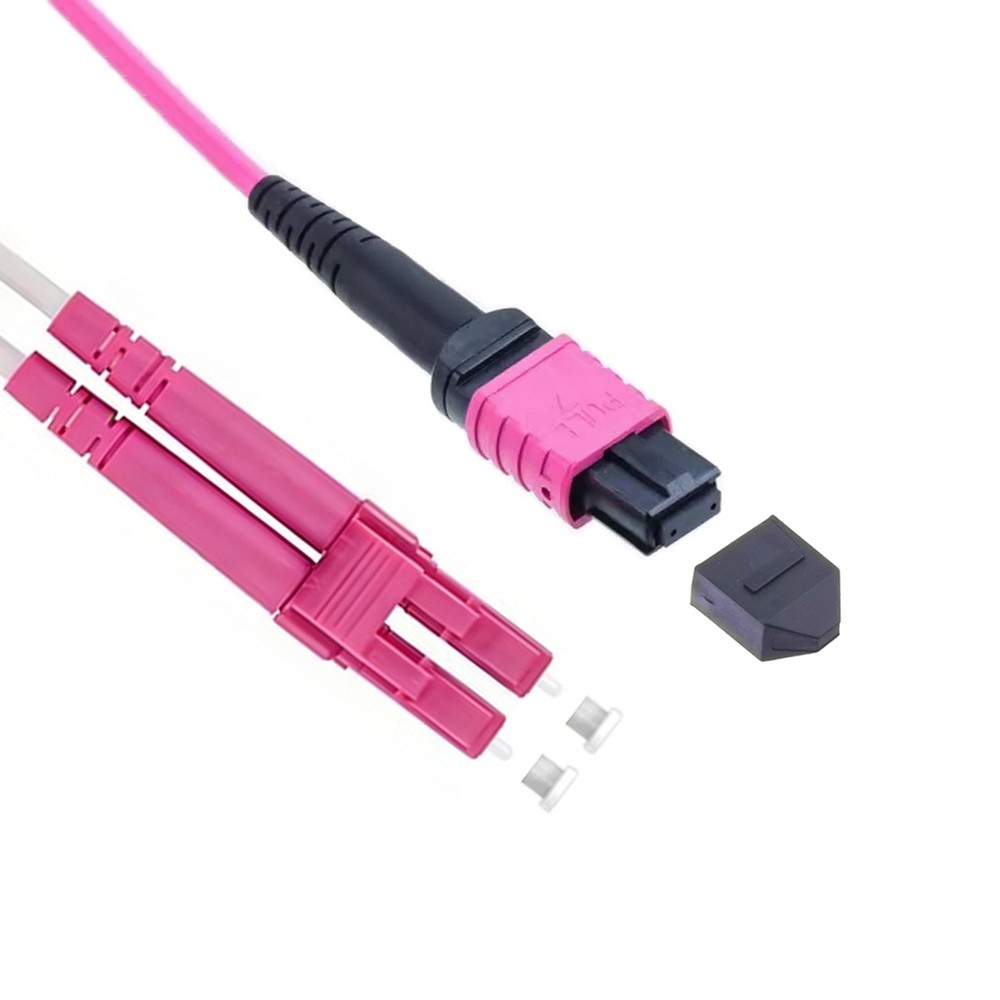 MPO Female to LC Fiber Optic Patch Cord OM4 Type B 8/12 Cores Breakout Fanout