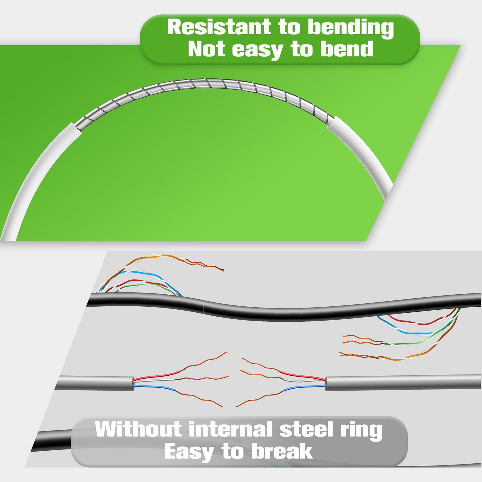 30FT SC/APC to SC/APC Fiber Optic Internet Cable, Armored Single Mode Patch C…