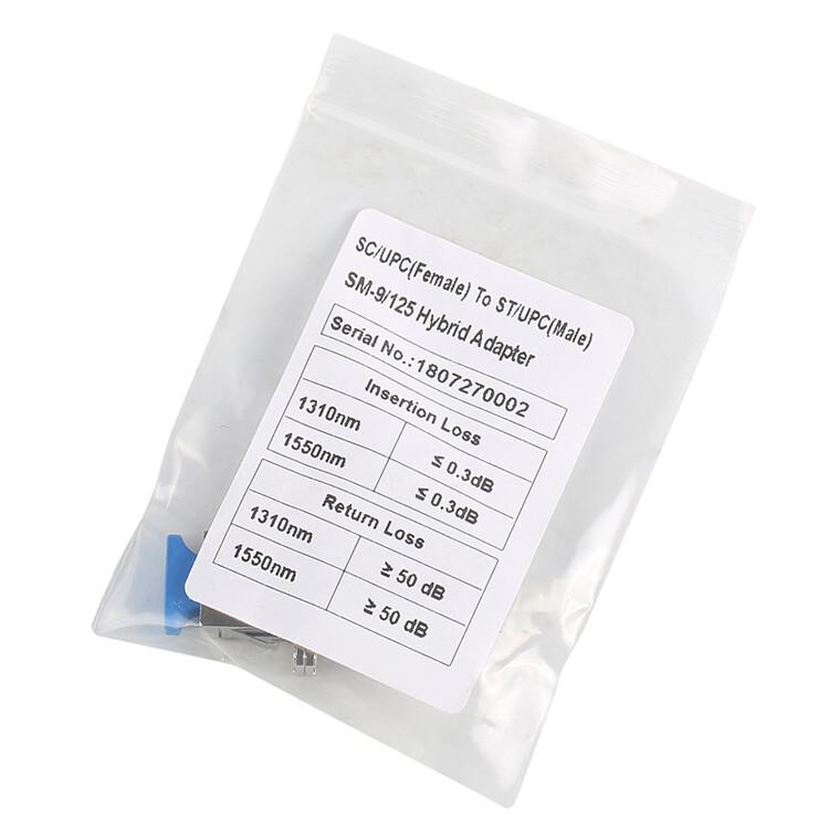 SC/UPC Female to ST/UPC Male Adapter Fiber Optical Coupler Flange Converter