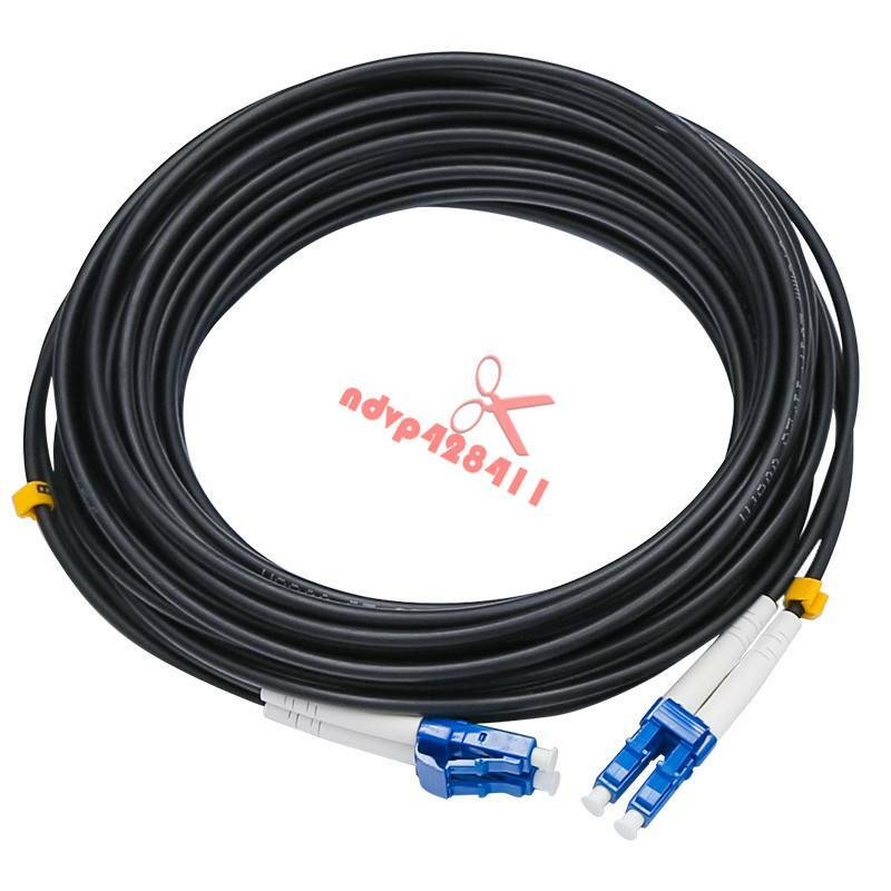 200M Black Armored Fiber Cable LC-LC UPC SM 9/125 Duplex Fiber Optic Patch Cord
