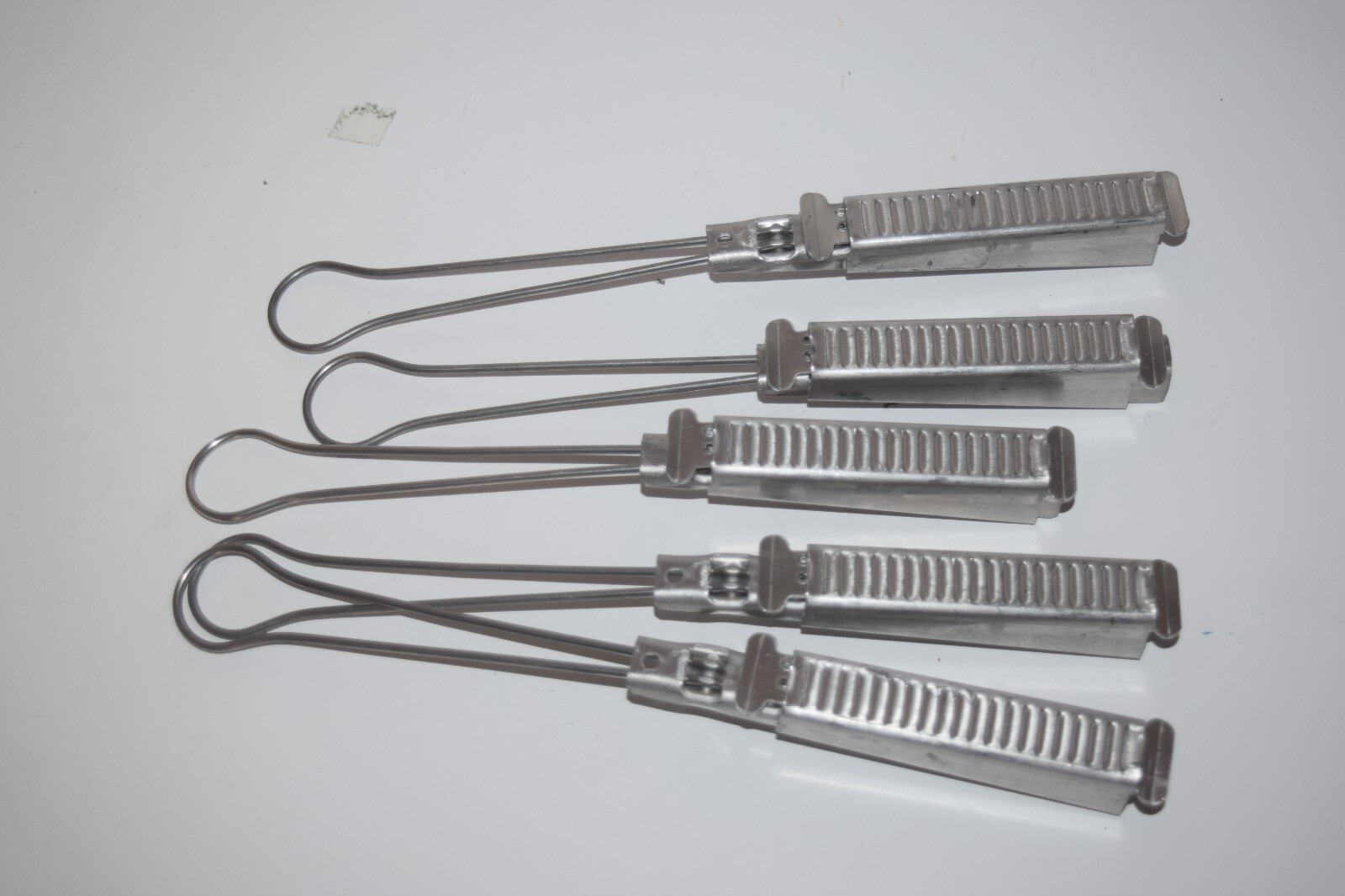 Stainless Steel Fiber Optic Wedge Clamp Lot of 5